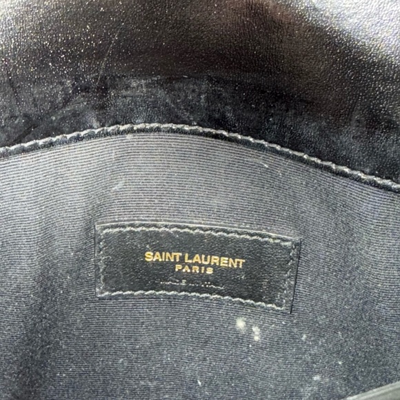 YSL black leather clutch - Picture 2 of 9